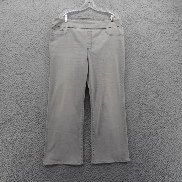 Chicos Womens Pull On Slim Boot Jeans 3 Size 16 Gray High Rise Denim Stretch *‎ - Picture 1 of 15